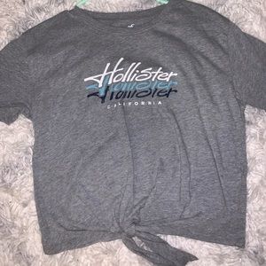 grey hollister crop top